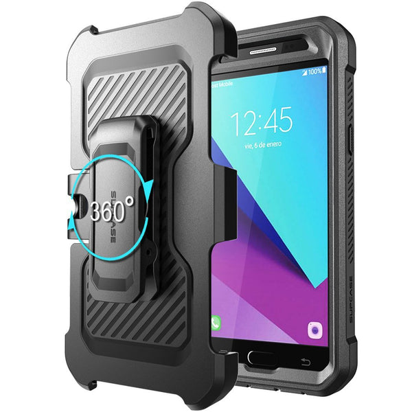 Samsung Galaxy J7 2017 Case, SUPCASE Unicorn Beetle Pro Series Full-body Rugged Holster Case with Built-in Screen Protector for Galaxy Halo/J7 2017/J7 V/J7 Sky Pro/J7 Perx/J7V 2017/J7 Prime (Black)