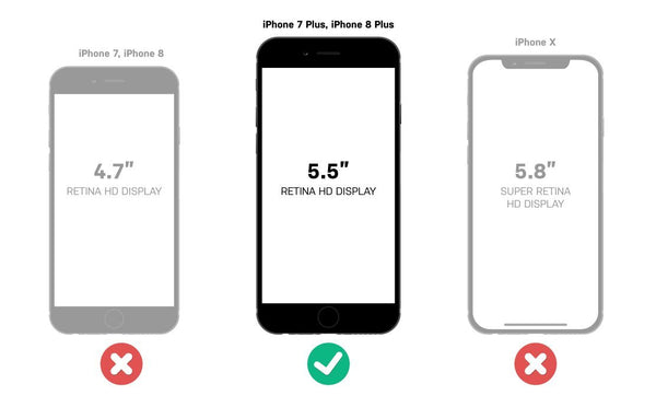 OtterBox COMMUTER SERIES Case for iPhone 8 Plus & iPhone 7 Plus (ONLY) - Frustration Free Packaging - BLACK