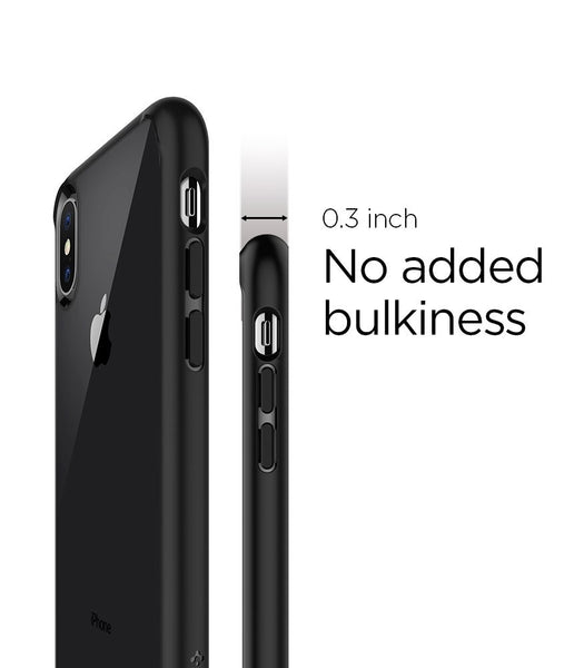 Spigen Ultra Hybrid iPhone X Case with Air Cushion Technology and Hybrid Drop Protection for Apple iPhone X (2017) - Matte Black