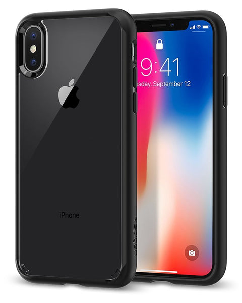 Spigen Ultra Hybrid iPhone X Case with Air Cushion Technology and Hybrid Drop Protection for Apple iPhone X (2017) - Matte Black