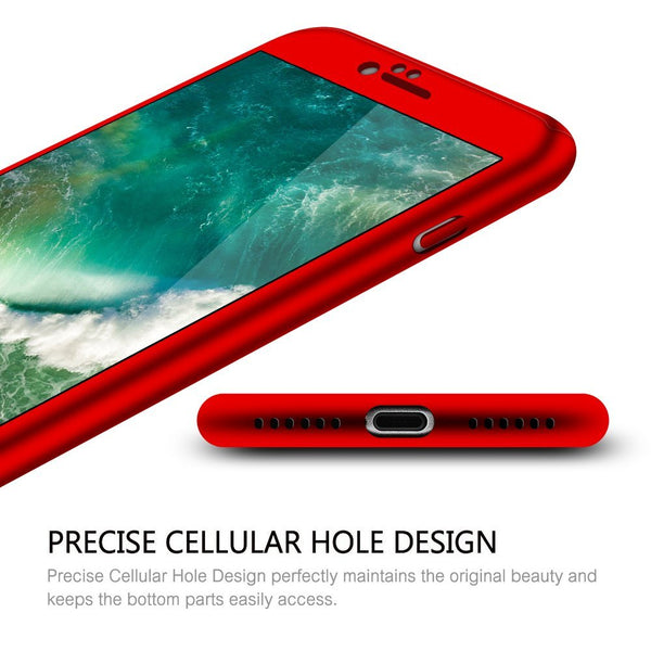 iPhone 7 Case, Jaorty 360 Full Body Protection Ultra Thin and Slim Hard Case