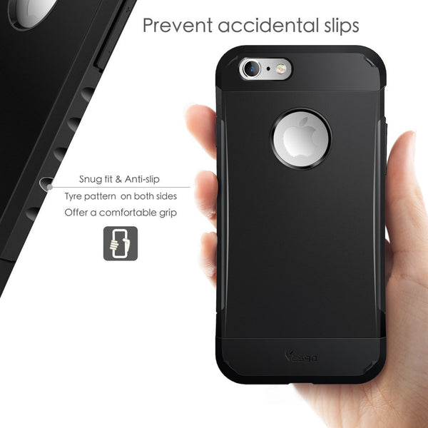 iPhone 6 Case iPhone 6s Case Anti-Scratch Shockproof Protective Case (Black)