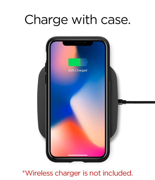 Spigen Ultra Hybrid iPhone X Case with Air Cushion Technology and Hybrid Drop Protection for Apple iPhone X (2017) - Matte Black