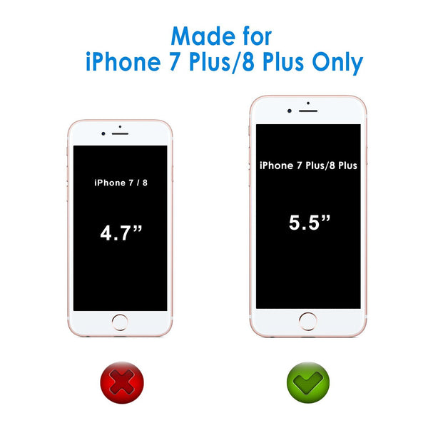 JETech Apple iPhone 8 Plus iPhone 7 Plus Case 5.5" Shock-Absorption Cover Bumper Anti-Scratch Clear Back (HD Clear)