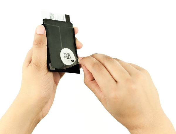 CardNinja Ultra-slim Self Adhesive Credit Card Wallet for Smartphones, Black