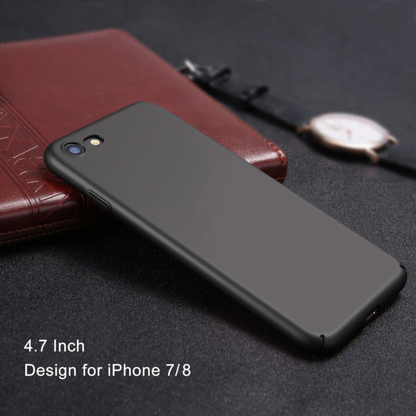 iPhone 7 Case, iPhone 8 Case, TORRAS Slim Fit Shell Hard Plastic Full Protective Anti-Scratch Resistant Cover Case for Apple iPhone 7 (2016) / iPhone 8 (2017) -Space Black