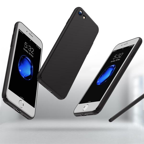 iPhone 7 Case, iPhone 8 Case, TORRAS Slim Fit Shell Hard Plastic Full Protective Anti-Scratch Resistant Cover Case for Apple iPhone 7 (2016) / iPhone 8 (2017) -Space Black