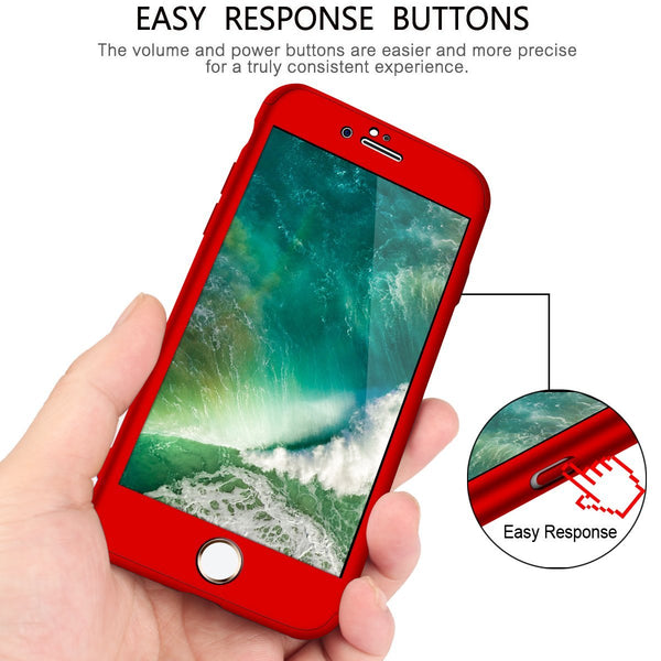 iPhone 7 Case, Jaorty 360 Full Body Protection Ultra Thin and Slim Hard Case