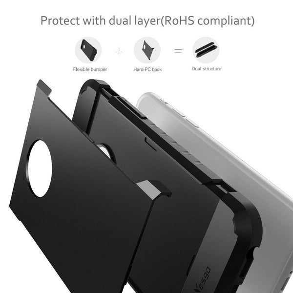 iPhone 6 Case iPhone 6s Case Anti-Scratch Shockproof Protective Case (Black)