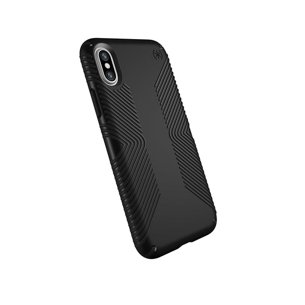 Speck Products Presidio Grip Case for iPhone X, Black/Black