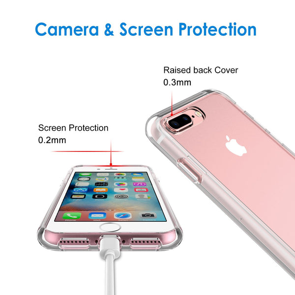 JETech Apple iPhone 8 Plus iPhone 7 Plus Case 5.5" Shock-Absorption Cover Bumper Anti-Scratch Clear Back (HD Clear)