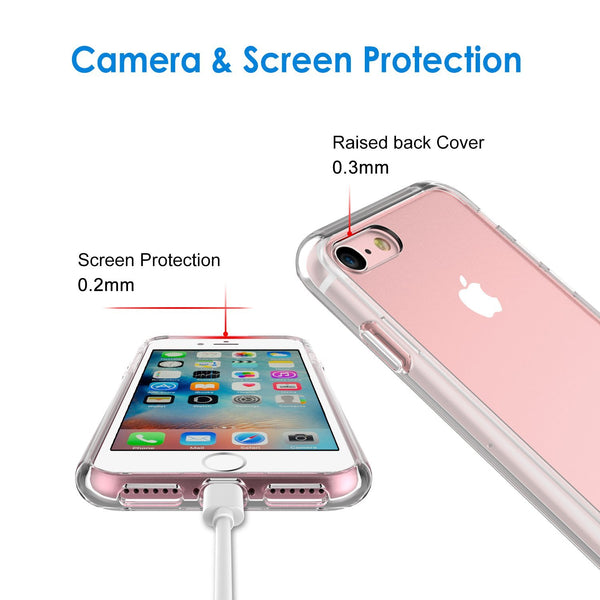 JETech iPhone 8 iPhone 7 Case Shock-Absorption Bumper Cover Anti-Scratch Clear Back (HD Clear)