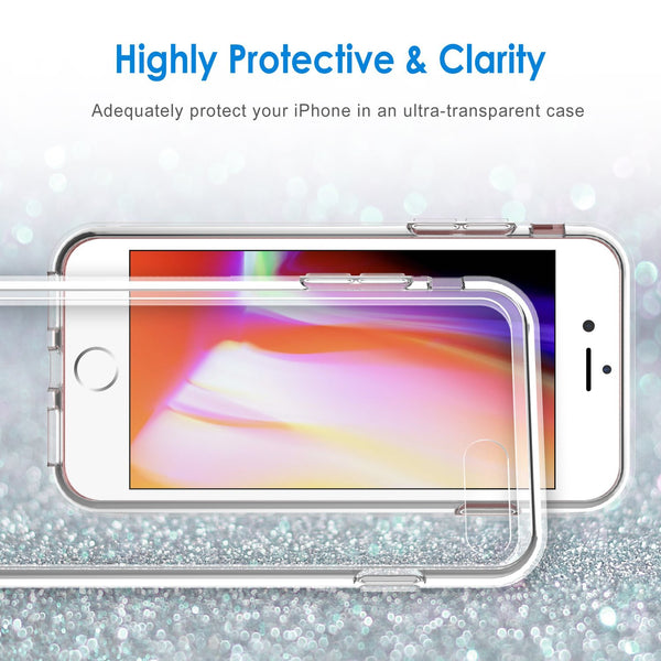JETech Apple iPhone 8 Plus iPhone 7 Plus Case 5.5" Shock-Absorption Cover Bumper Anti-Scratch Clear Back (HD Clear)