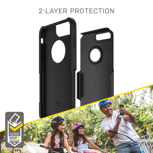 OtterBox COMMUTER SERIES Case for iPhone 8 Plus & iPhone 7 Plus (ONLY) - Frustration Free Packaging - BLACK