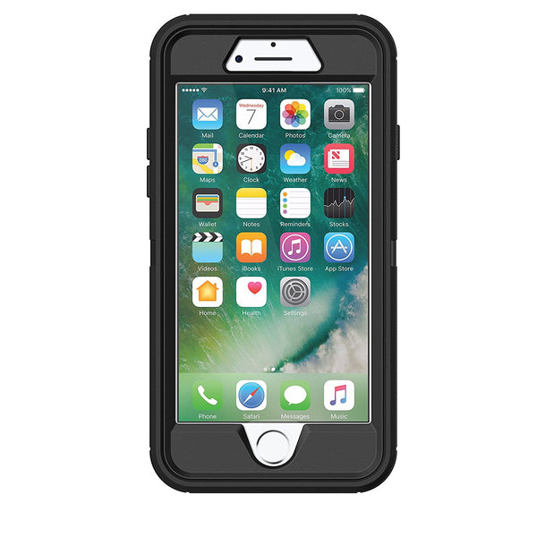 OtterBox DEFENDER SERIES Case for iPhone 8 & iPhone 7 (NOT Plus) - Retail Packaging - BLACK